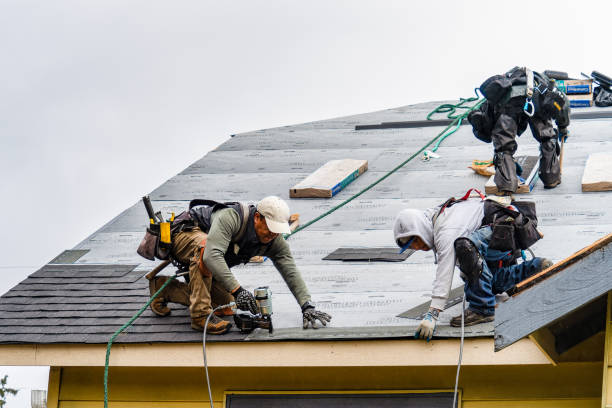 Professional Roofing technician working in Granby, MA